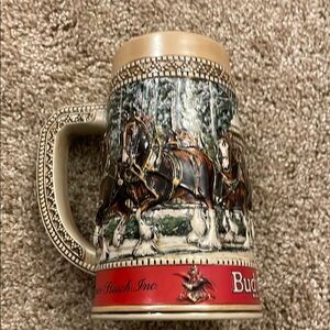 Anheuser Busch Inc. Budweiser collectors series “C” 1987 holiday Stein mint